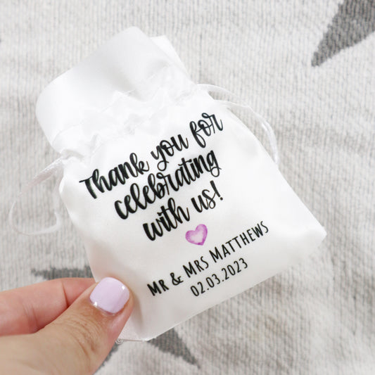 "Thank you for celebrating" - Wedding Favour Gift Bags