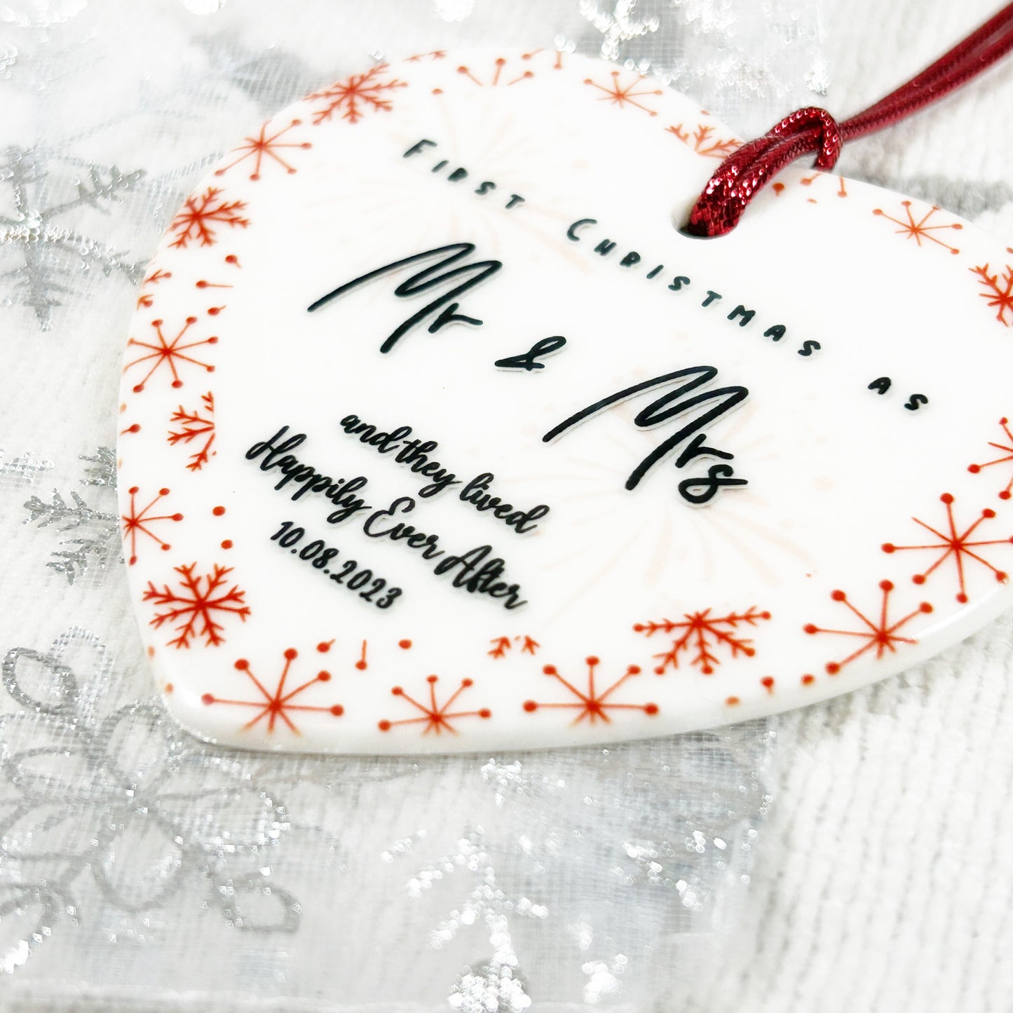 Happily Ever After - "First Christmas as Mr & Mrs" Christmas Bauble