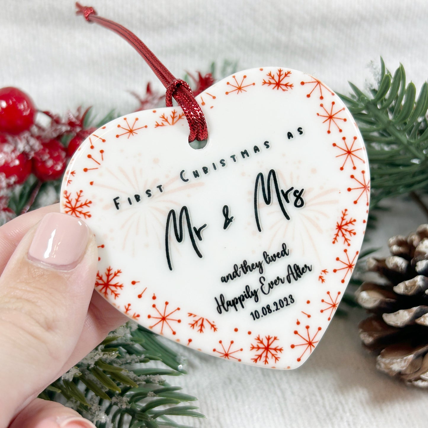 Happily Ever After - "First Christmas as Mr & Mrs" Christmas Bauble