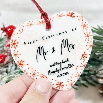 Happily Ever After - "First Christmas as Mr & Mrs" Christmas Bauble