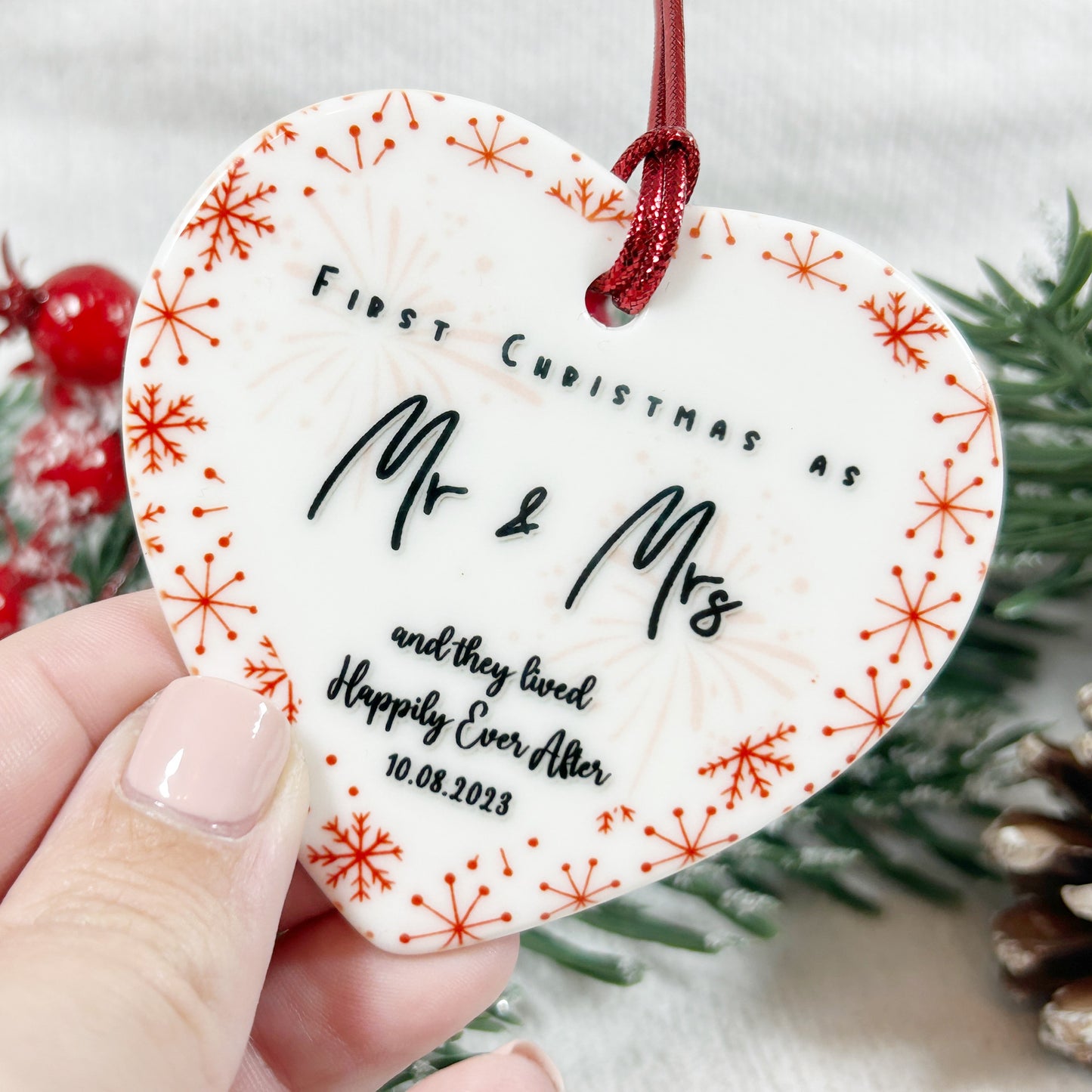 Happily Ever After - "First Christmas as Mr & Mrs" Christmas Bauble