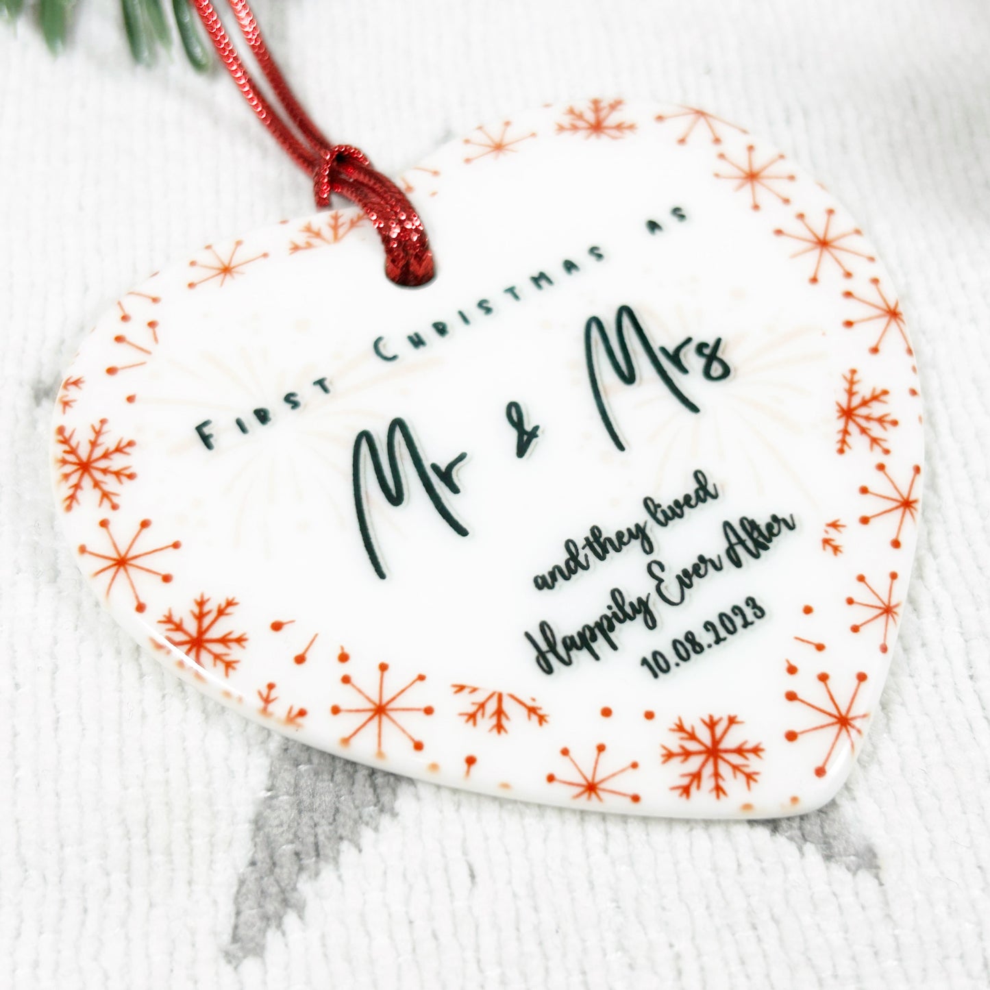 Happily Ever After - "First Christmas as Mr & Mrs" Christmas Bauble