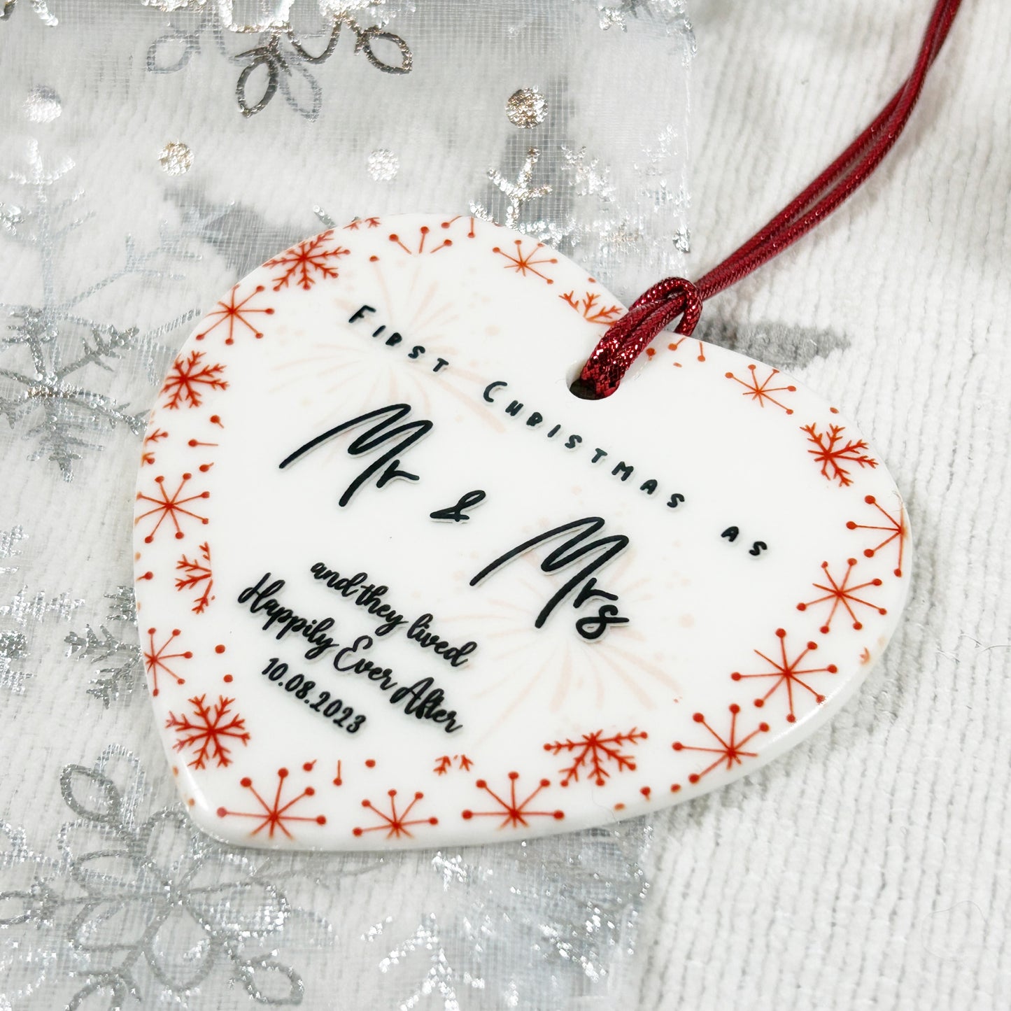 Happily Ever After - "First Christmas as Mr & Mrs" Christmas Bauble