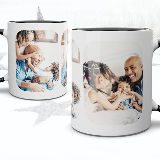 3 Rounded Areas Photo Mug