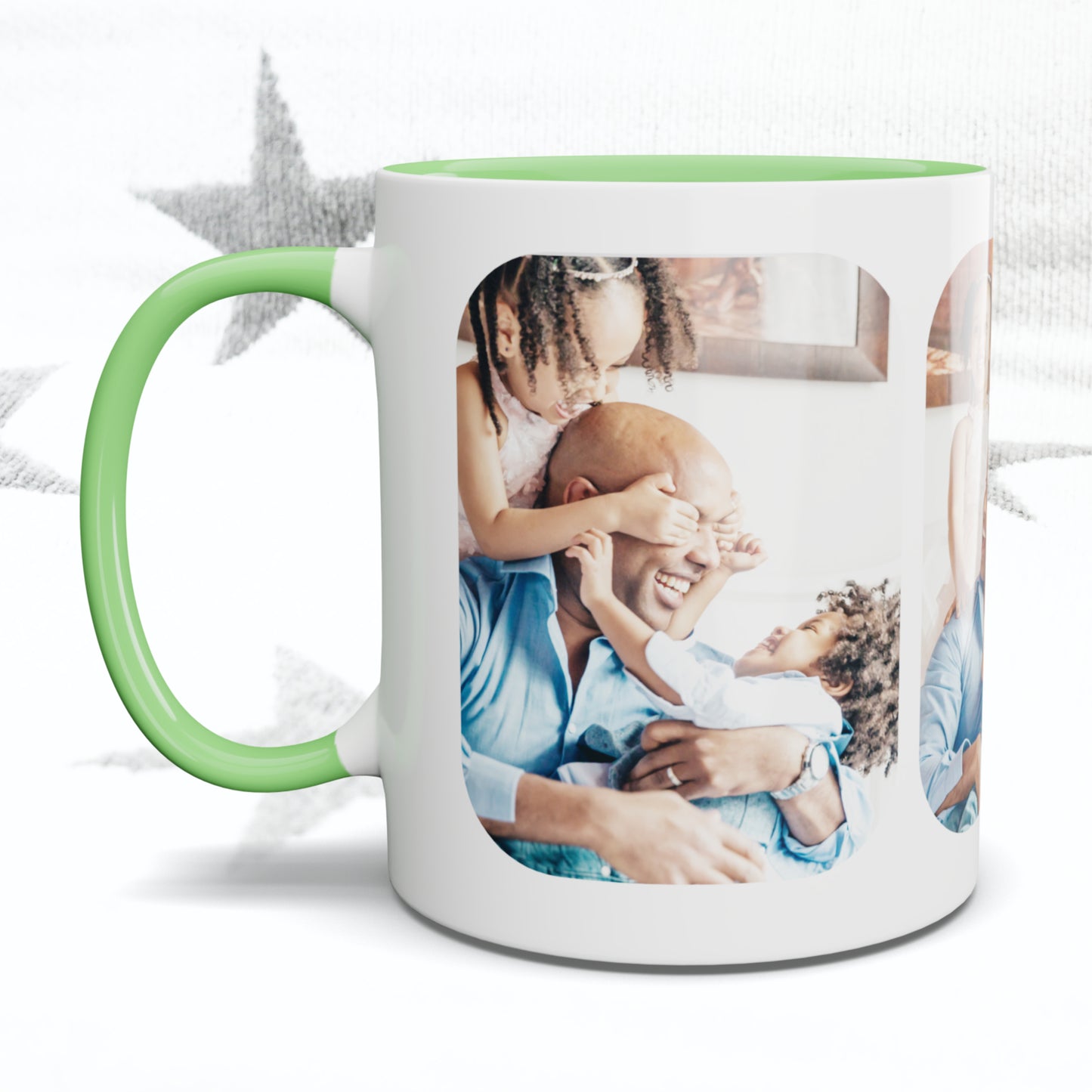 3 Rounded Areas Photo Mug