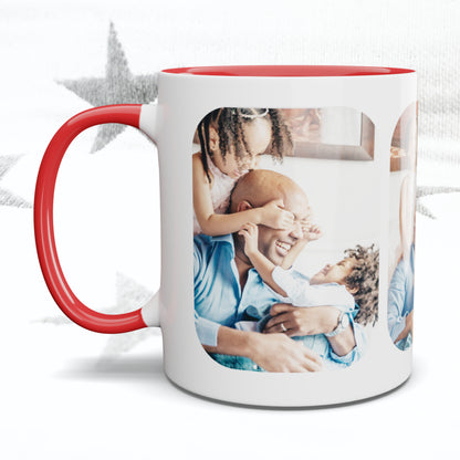 3 Rounded Areas Photo Mug