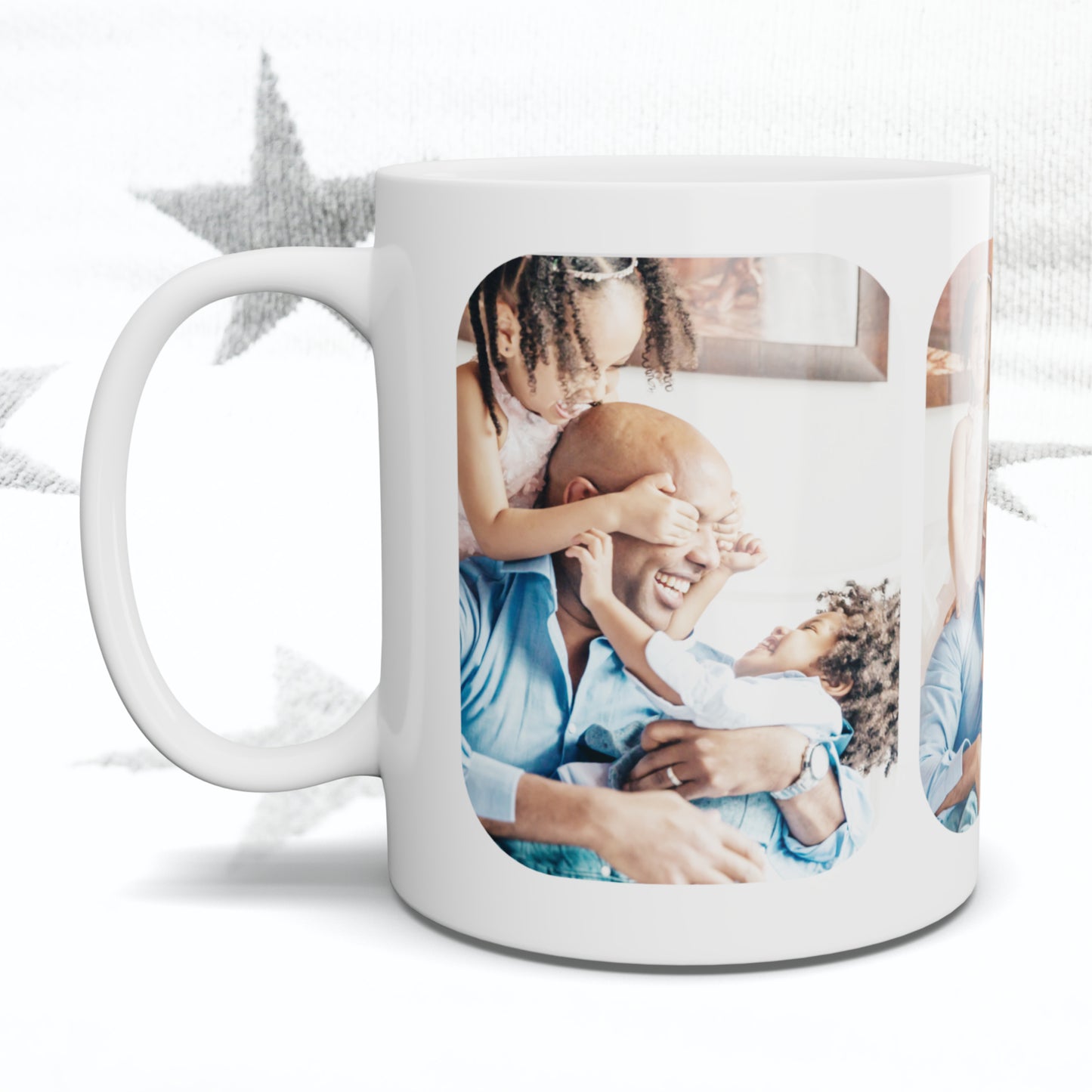 3 Rounded Areas Photo Mug