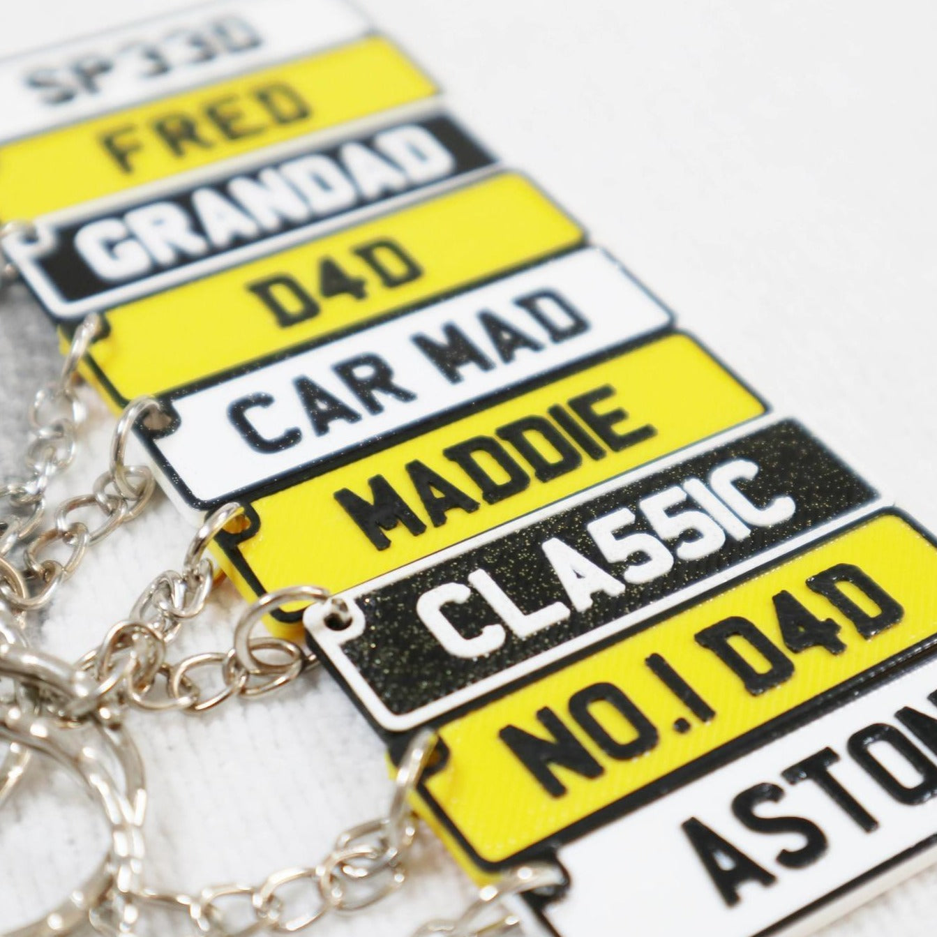 Personalised Reg Plate Keyrings