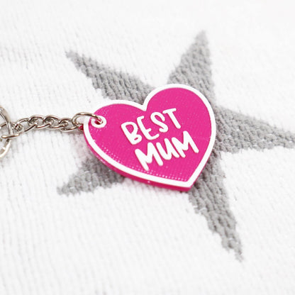 Mum Heart Keyring