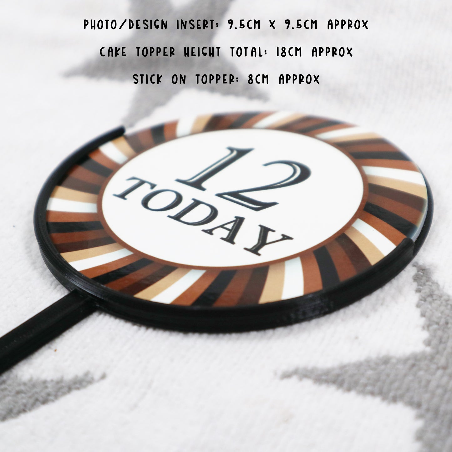 Swirl Chocolate Pattern - Personalised Cake Topper