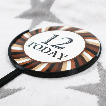 Swirl Chocolate Pattern - Personalised Cake Topper