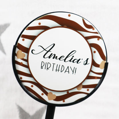 Swirl Pattern - Personalised Cake Topper