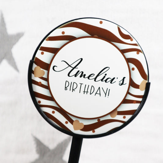 Swirl Pattern - Personalised Cake Topper