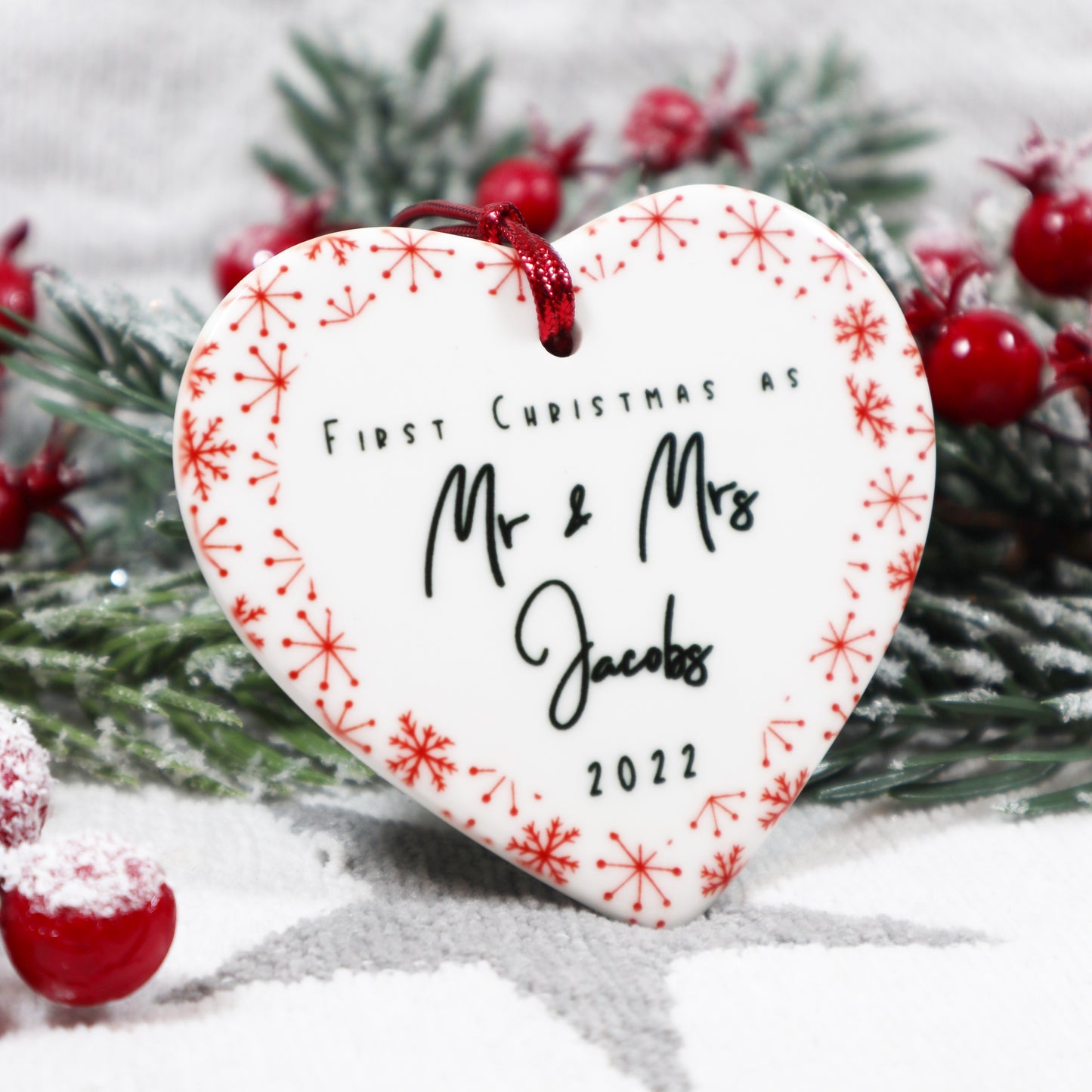 "First Christmas as..." Personalised Christmas Bauble