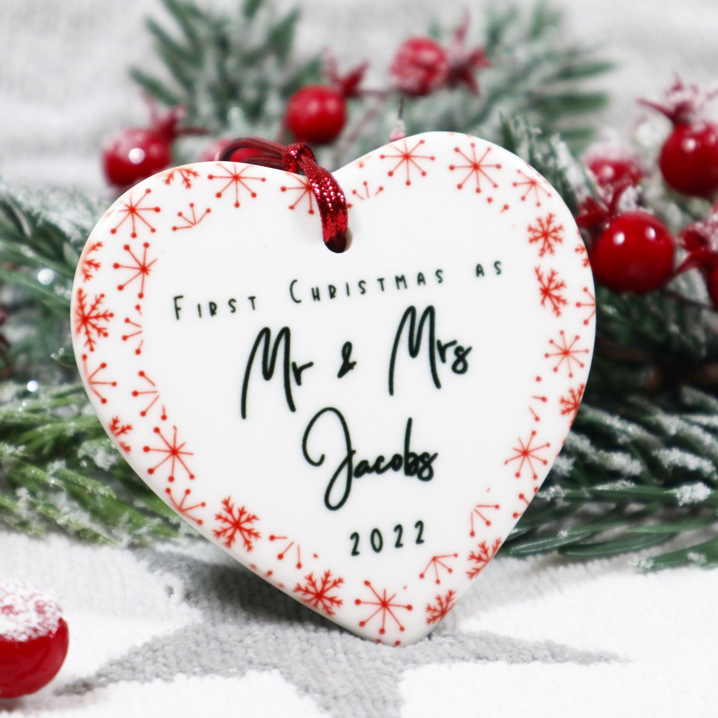 "First Christmas as..." Personalised Christmas Bauble