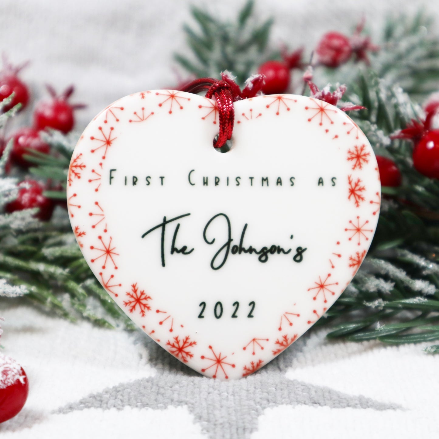 "First Christmas as..." Personalised Christmas Bauble