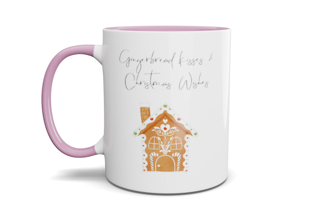 Gingerbread Kisses & Christmas Wishes Mug