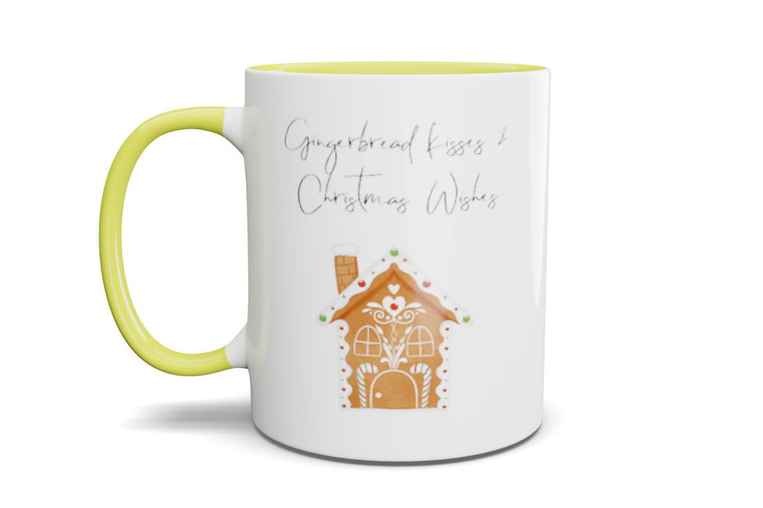 Gingerbread Kisses & Christmas Wishes Mug