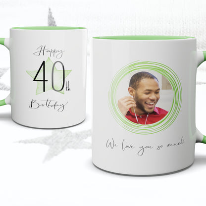 Happy Age Birthday Photo Mug