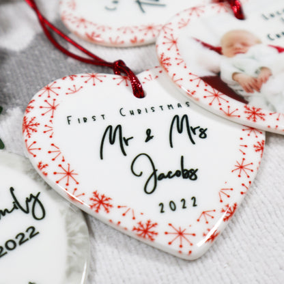 "First Christmas as..." Personalised Christmas Bauble