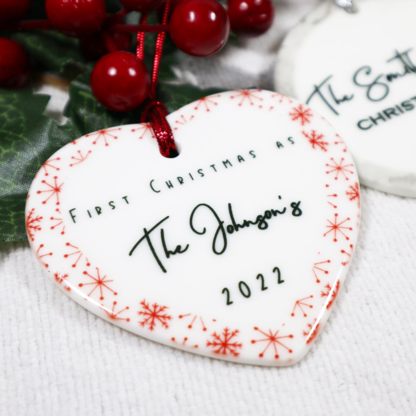 "First Christmas as..." Personalised Christmas Bauble