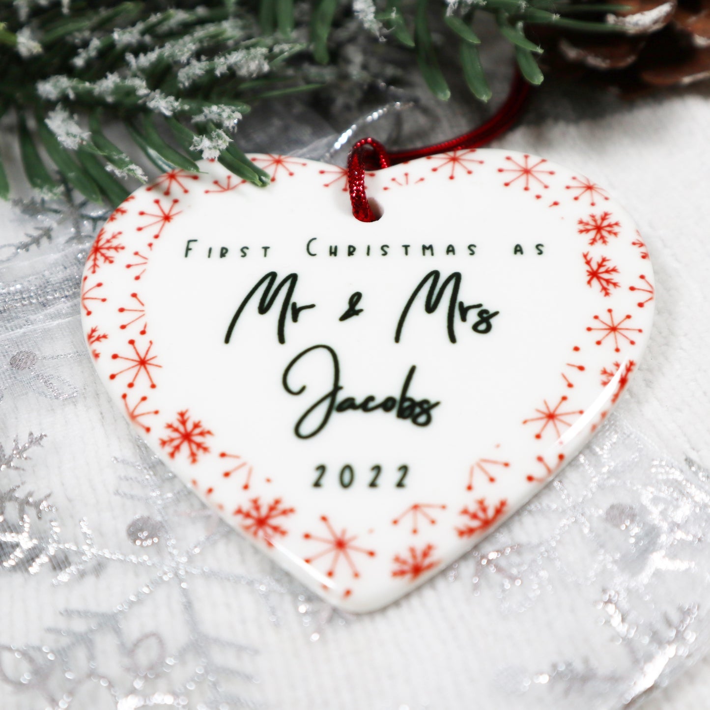 "First Christmas as..." Personalised Christmas Bauble