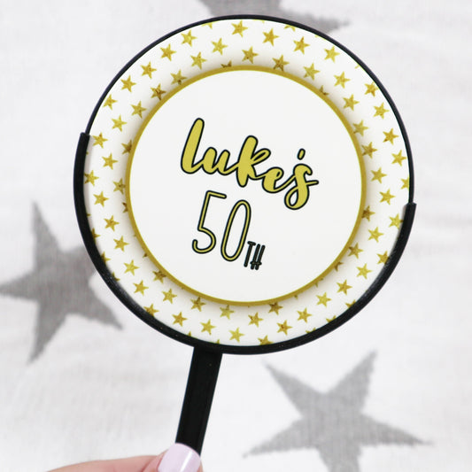 Gold Stars Personalised Cake Topper