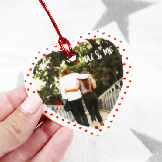 "You & Me" Personalised Photo Ceramic Decoration