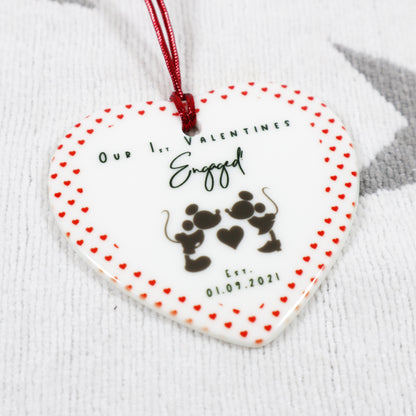 Our 1st Valentines as ... Personalised Ceramic Decoration