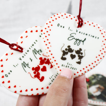 Our 1st Valentines as ... Personalised Ceramic Decoration