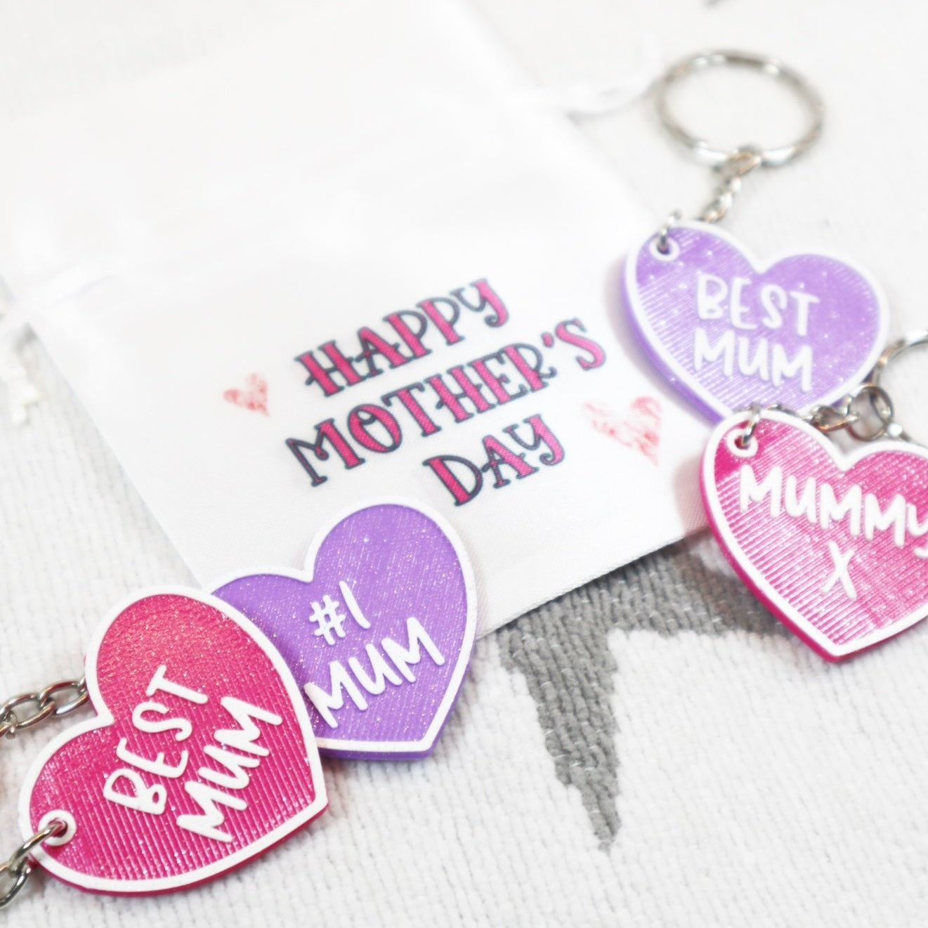 Mum Heart Keyring