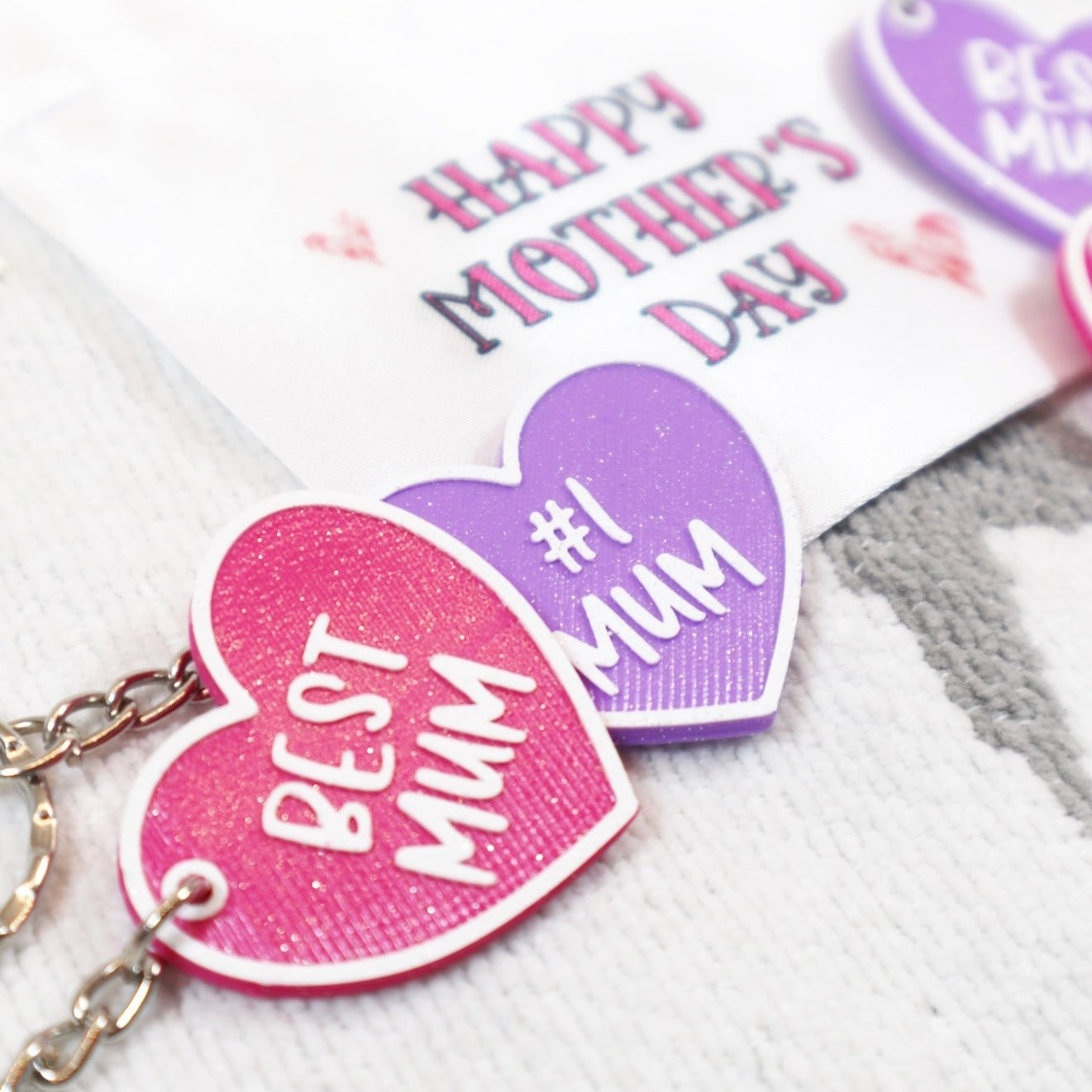 Mum Heart Keyring