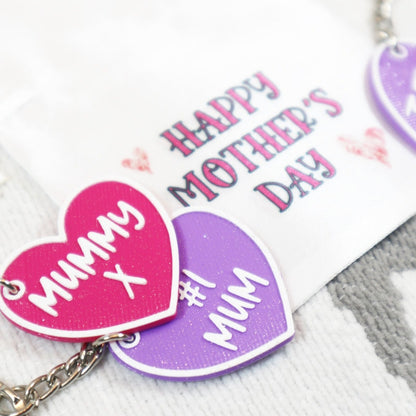 Mum Heart Keyring