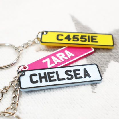 Custom Number Plate Keyring