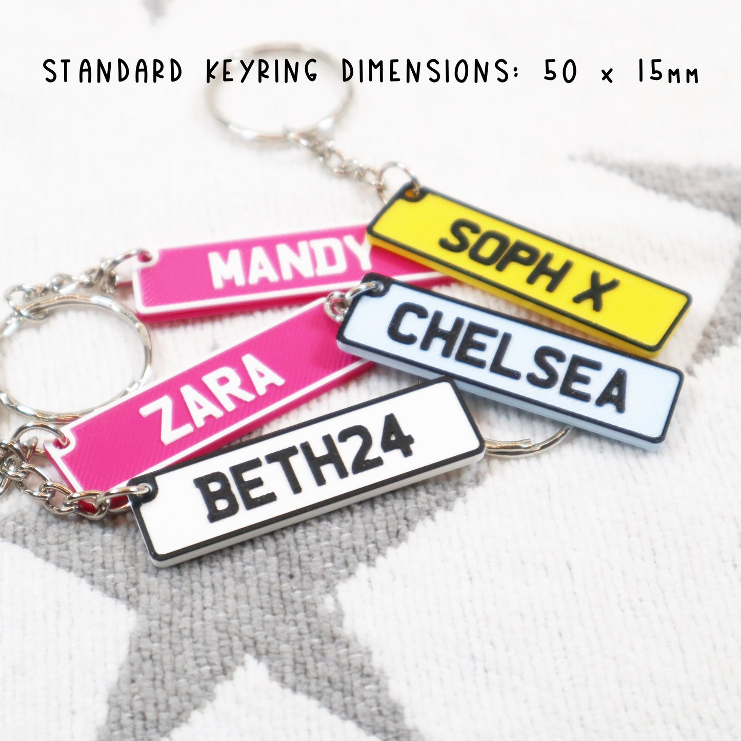 Custom Number Plate Keyring