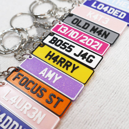 Custom Number Plate Keyring