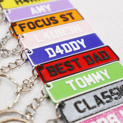 Custom Number Plate Keyring