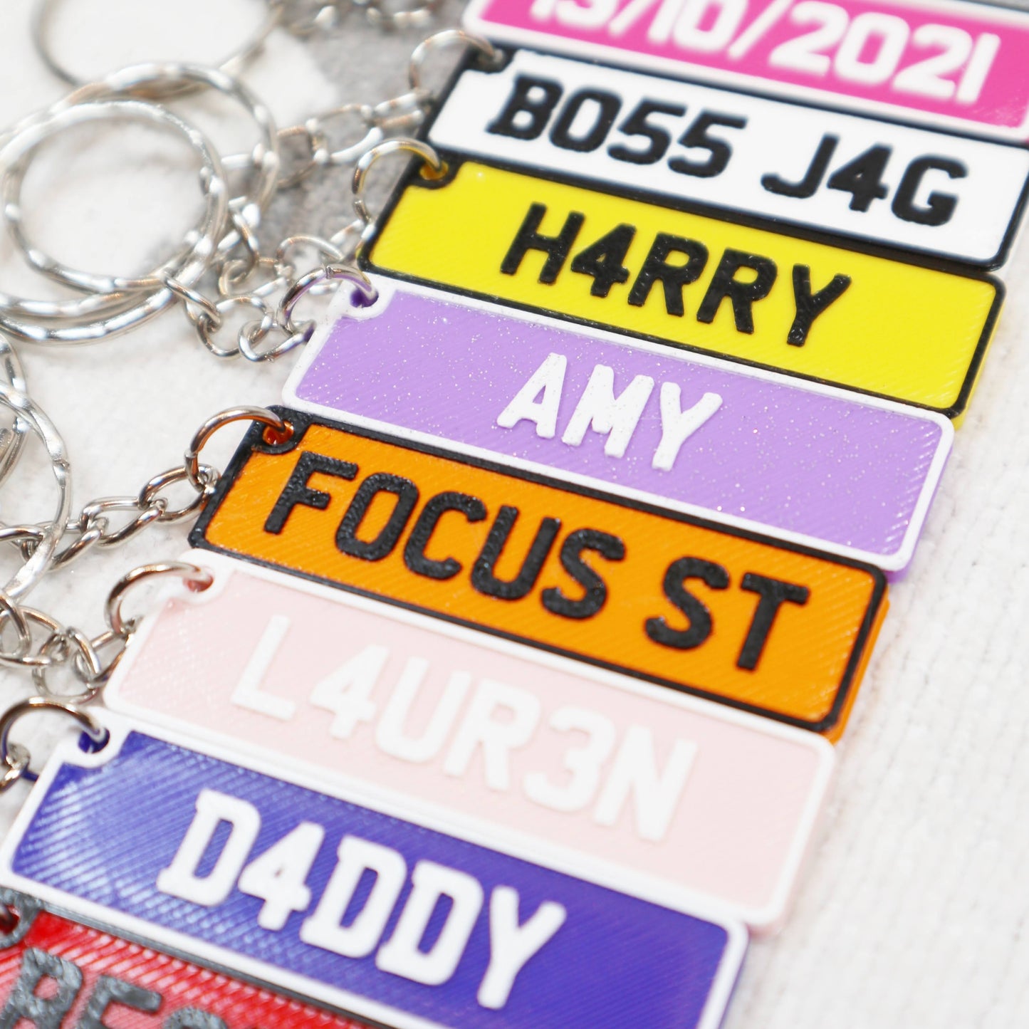 Custom Number Plate Keyring