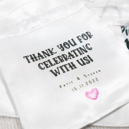 Thank you for celebrating with us - Personalised Wedding Favour Gift Bags