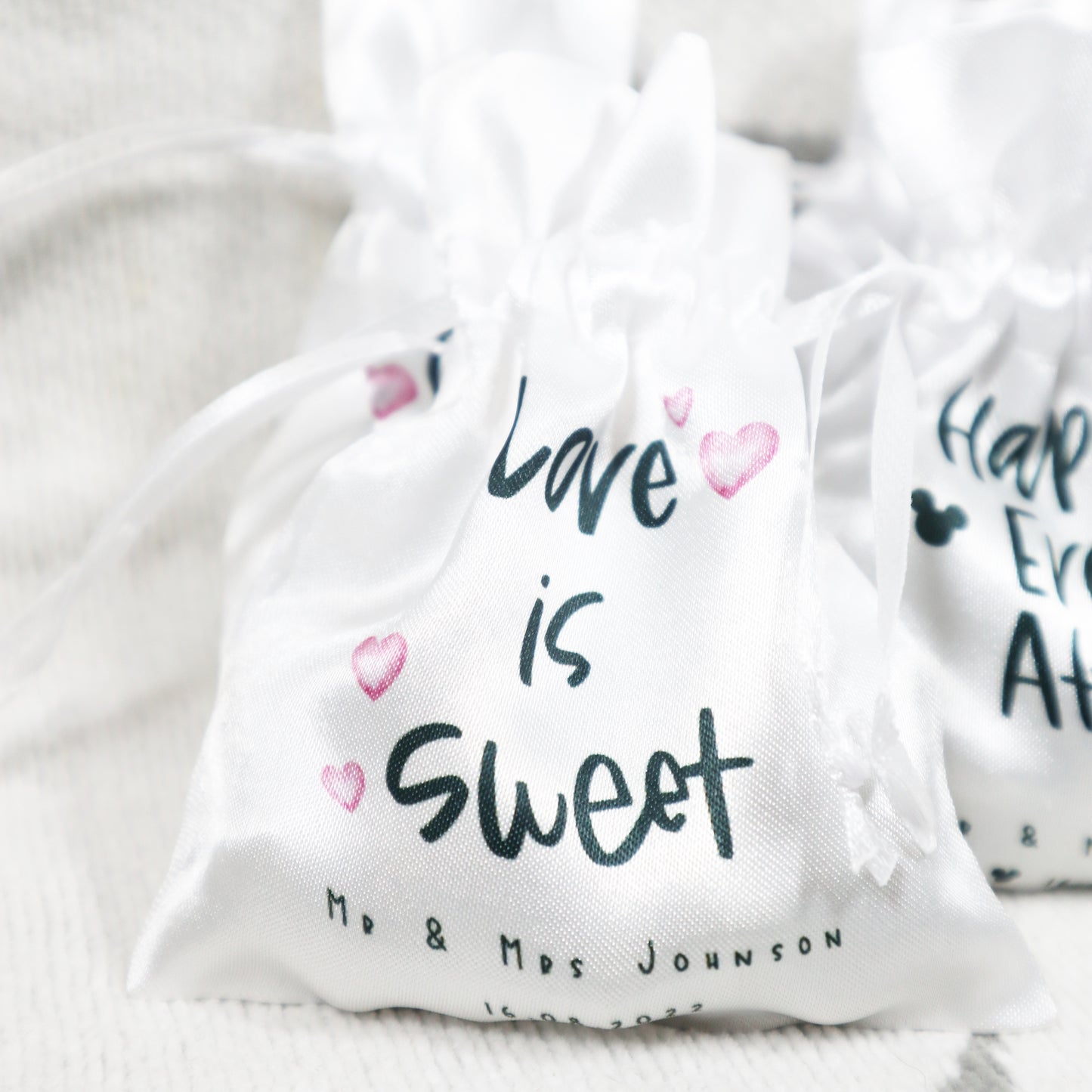 Love is Sweet - Personalised Wedding Favour Gift Bags