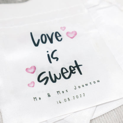 Love is Sweet - Personalised Wedding Favour Gift Bags