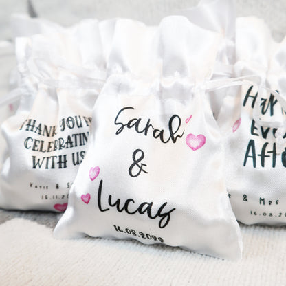 Personalised Name & Date - Wedding Favour Gift Bags