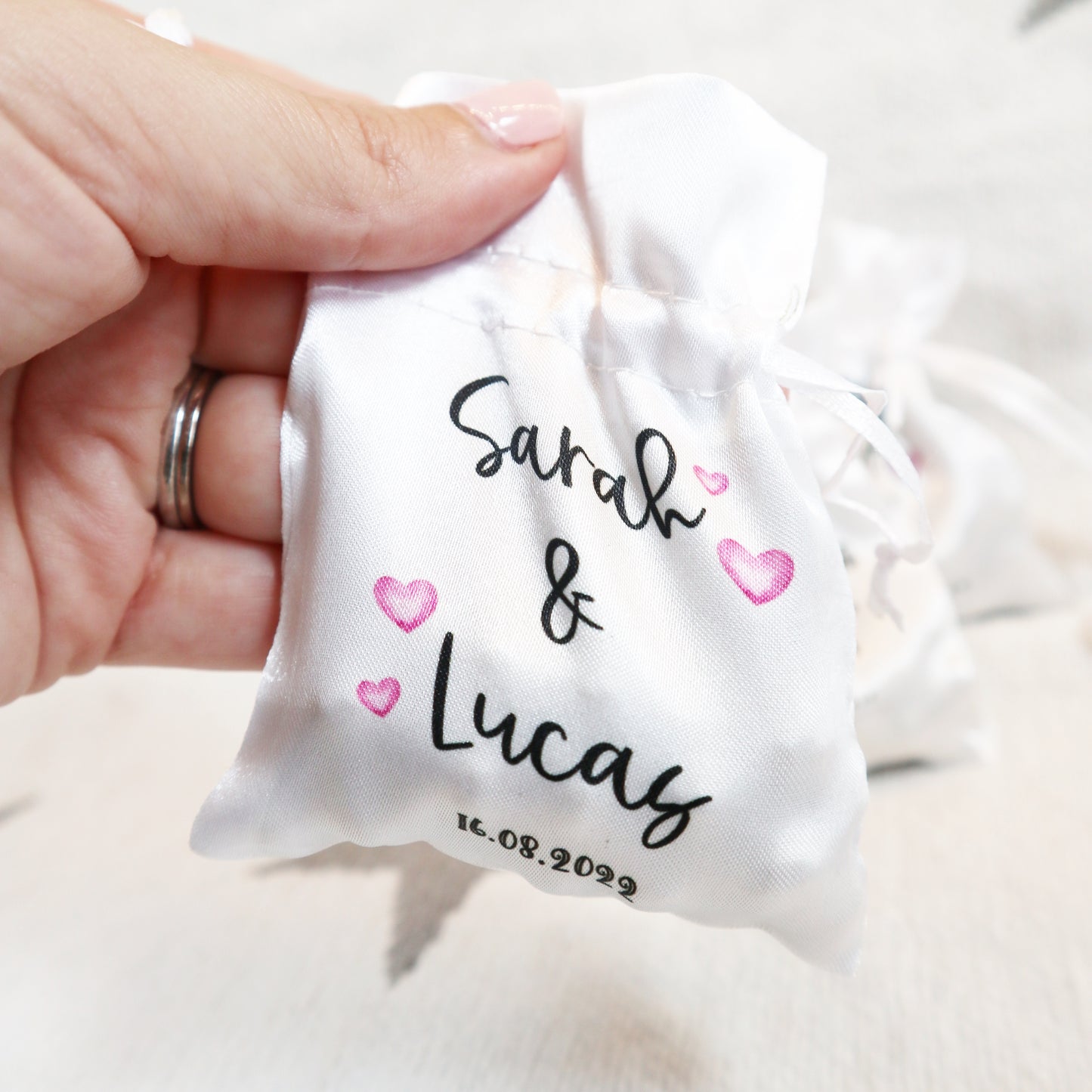 Personalised Name & Date - Wedding Favour Gift Bags