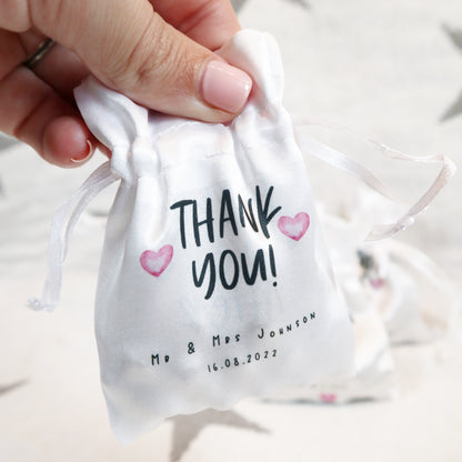 Thank you! - Personalised Wedding Favour Gift Bags