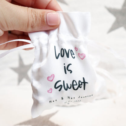 Love is Sweet - Personalised Wedding Favour Gift Bags