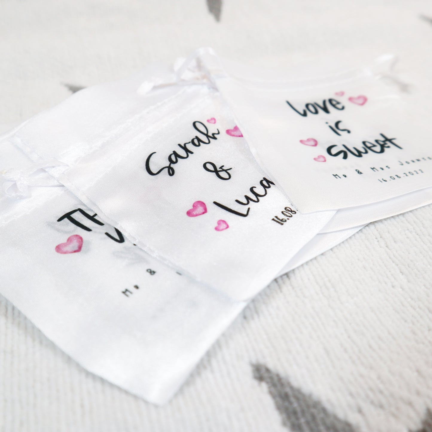 Personalised Name & Date - Wedding Favour Gift Bags