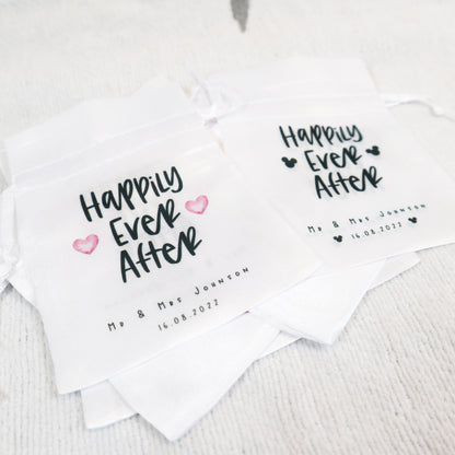 Happily Ever After - Personalised Wedding Favour Gift Bags