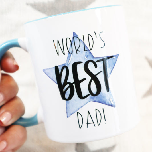 Worlds BEST Dad Message Star Mug