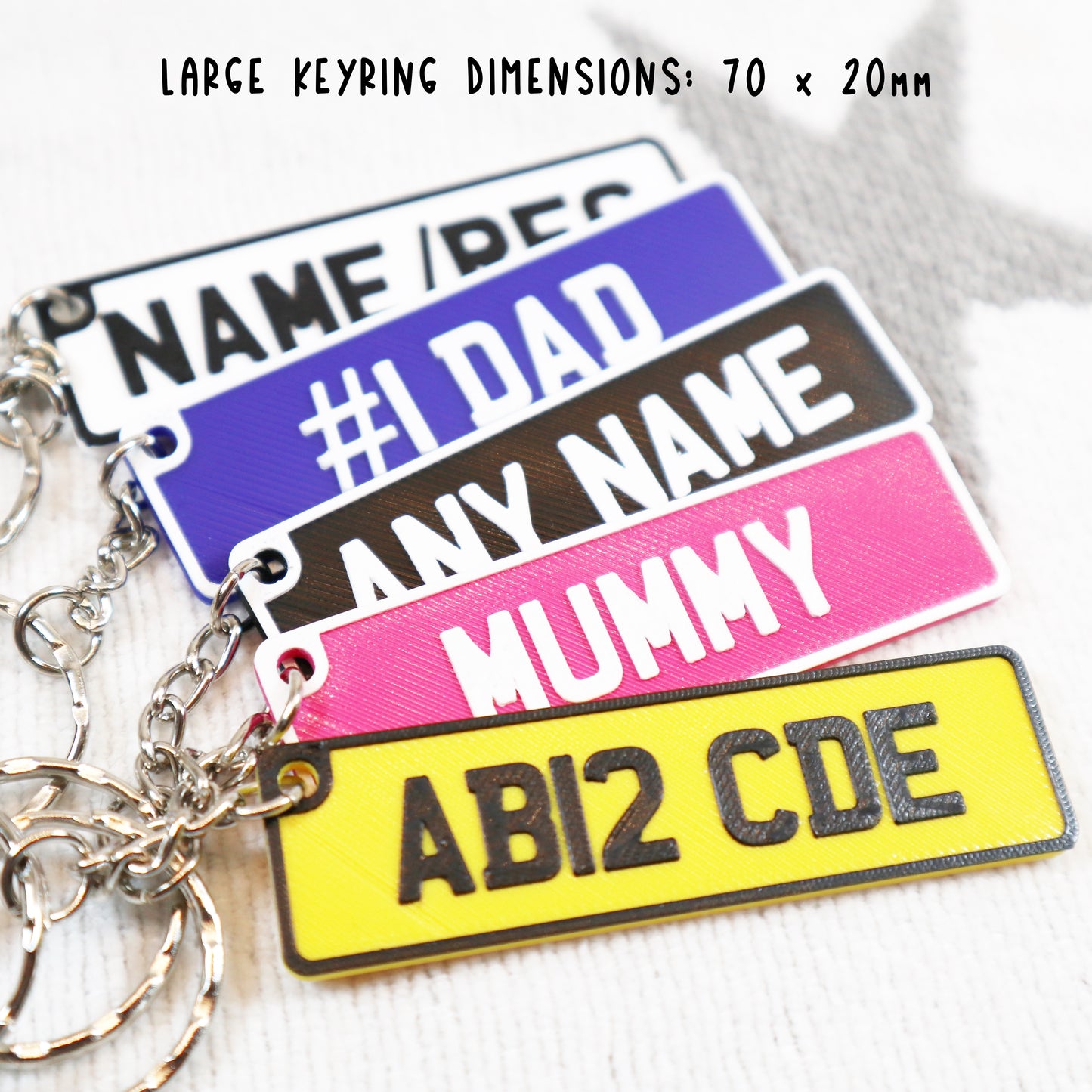 Custom Number Plate Keyring