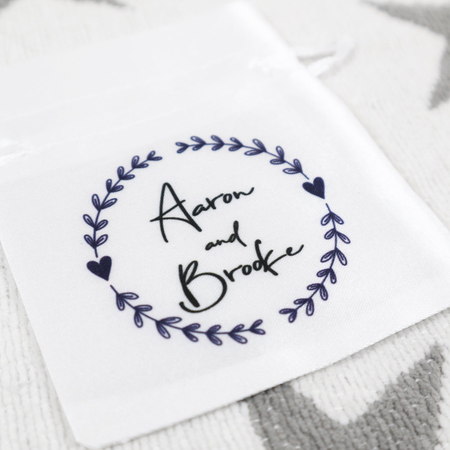 Personalised Name, Wreath Design - Wedding Favour Gift Bags